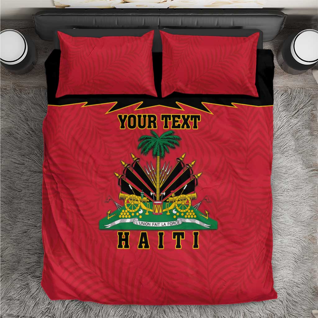 Personalized Haiti 1964 Bedding Set Coat Of Arms Flag Style