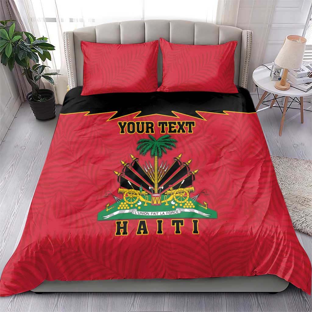 Personalized Haiti 1964 Bedding Set Coat Of Arms Flag Style