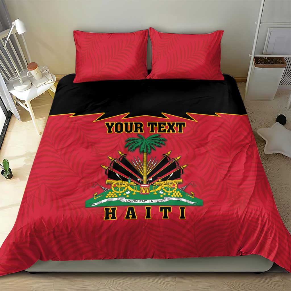 Personalized Haiti 1964 Bedding Set Coat Of Arms Flag Style