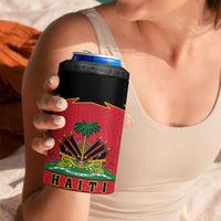 Personalized Haiti 1964 4 in 1 Can Cooler Tumbler Coat Of Arms Flag Style