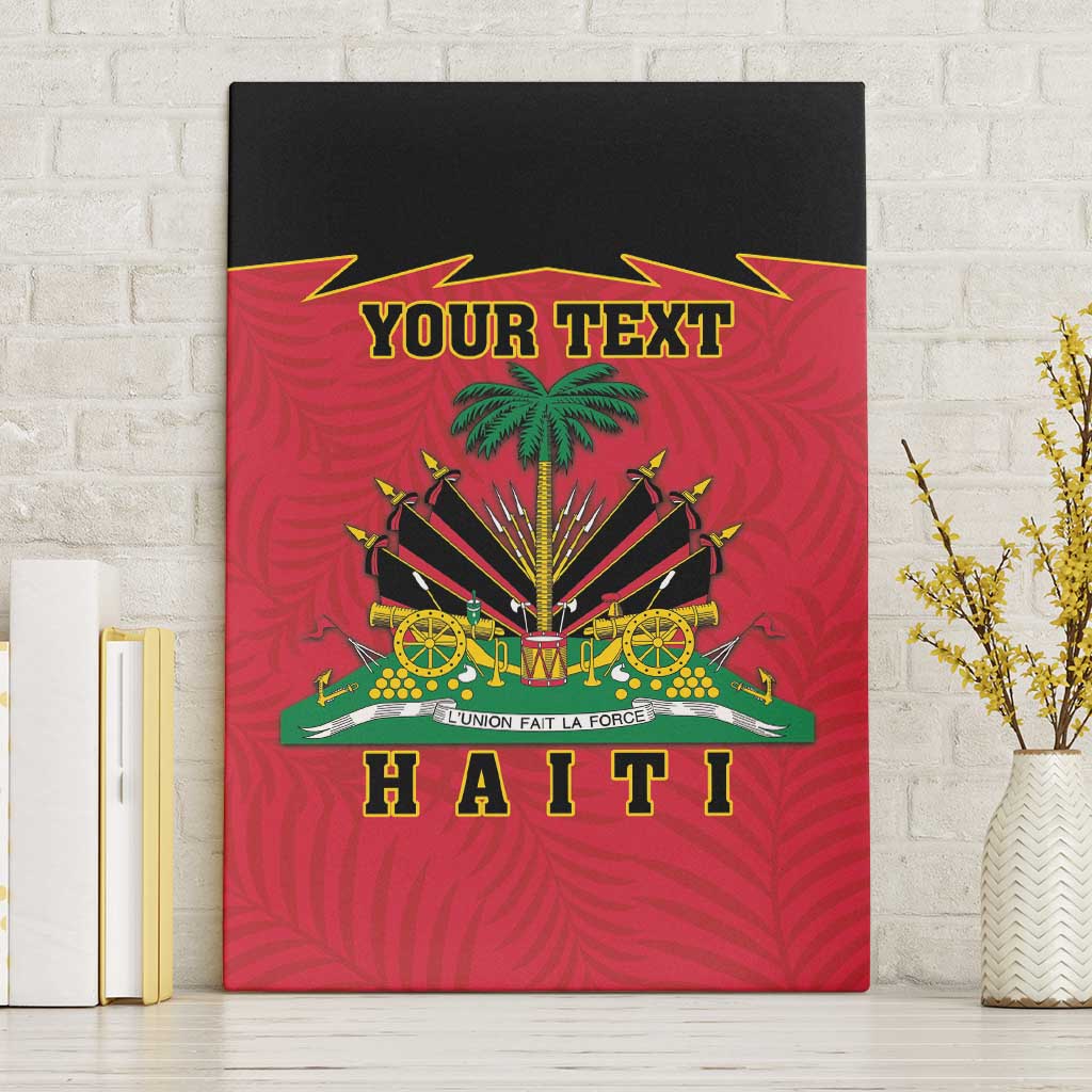 Personalized Haiti 1964 Canvas Wall Art Coat Of Arms Flag Style