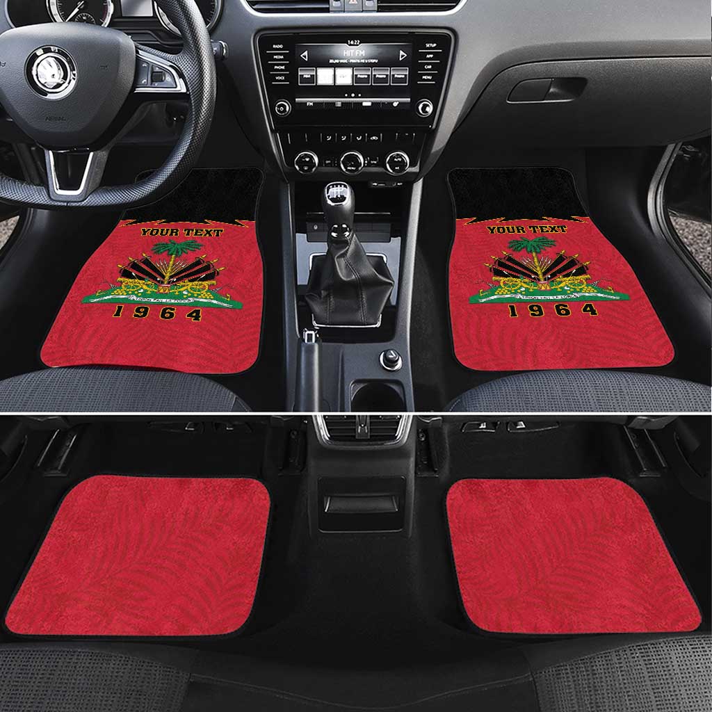 Personalized Haiti 1964 Car Mats Coat Of Arms Flag Style