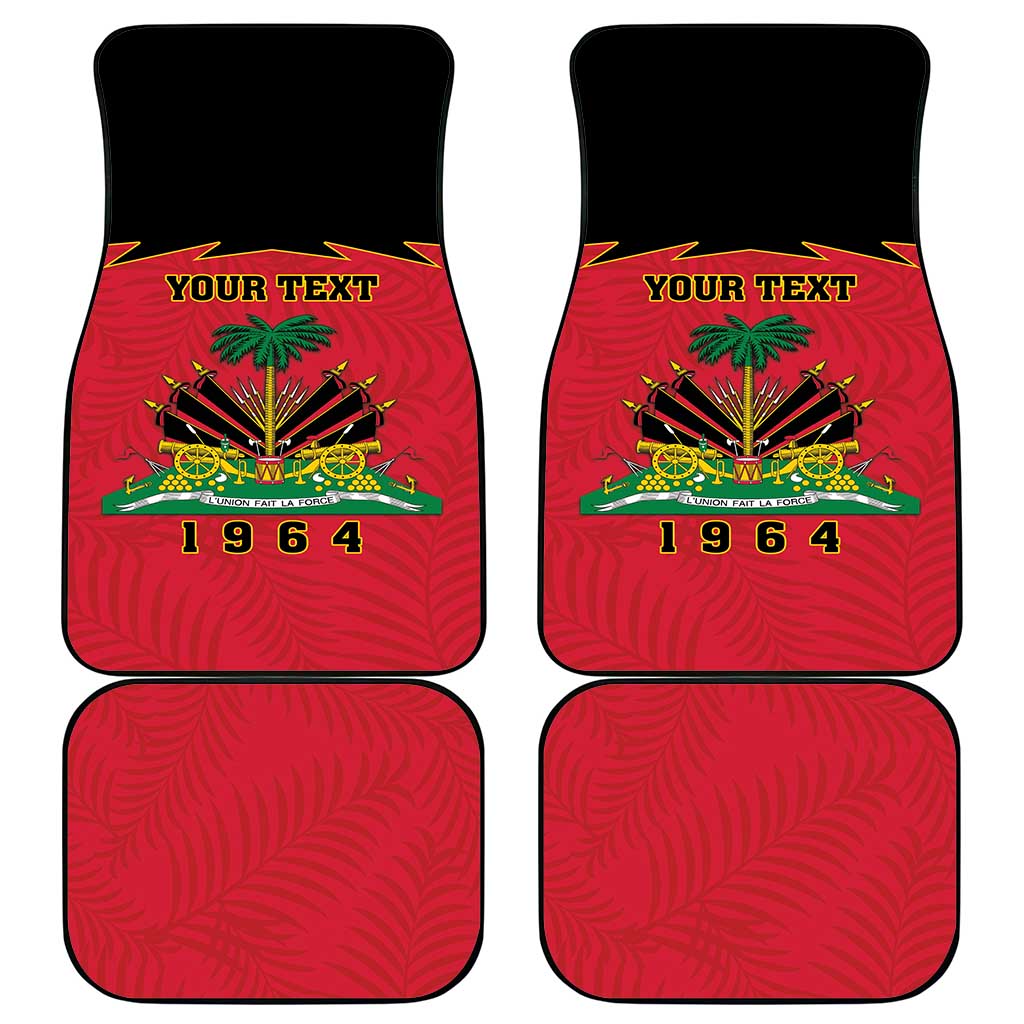 Personalized Haiti 1964 Car Mats Coat Of Arms Flag Style