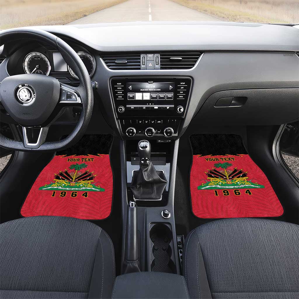 Personalized Haiti 1964 Car Mats Coat Of Arms Flag Style