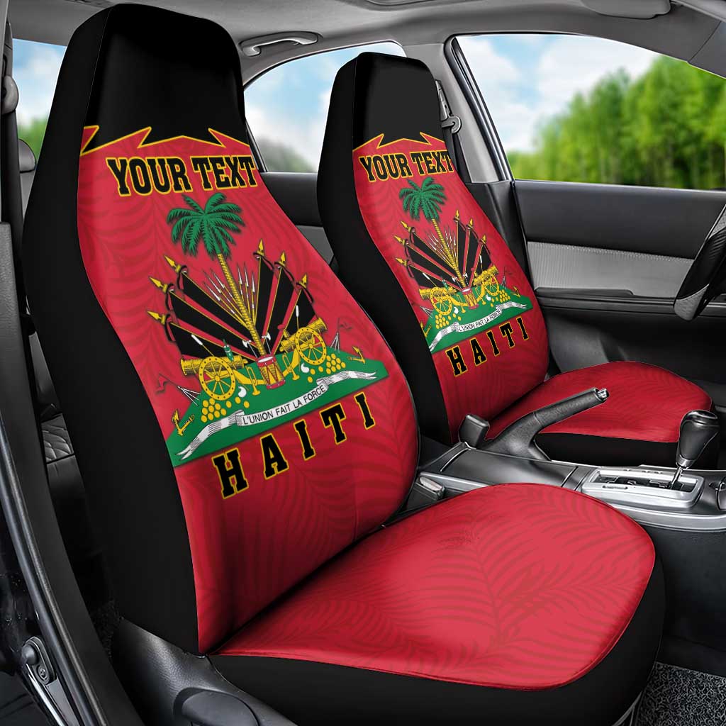Personalized Haiti 1964 Car Seat Cover Coat Of Arms Flag Style