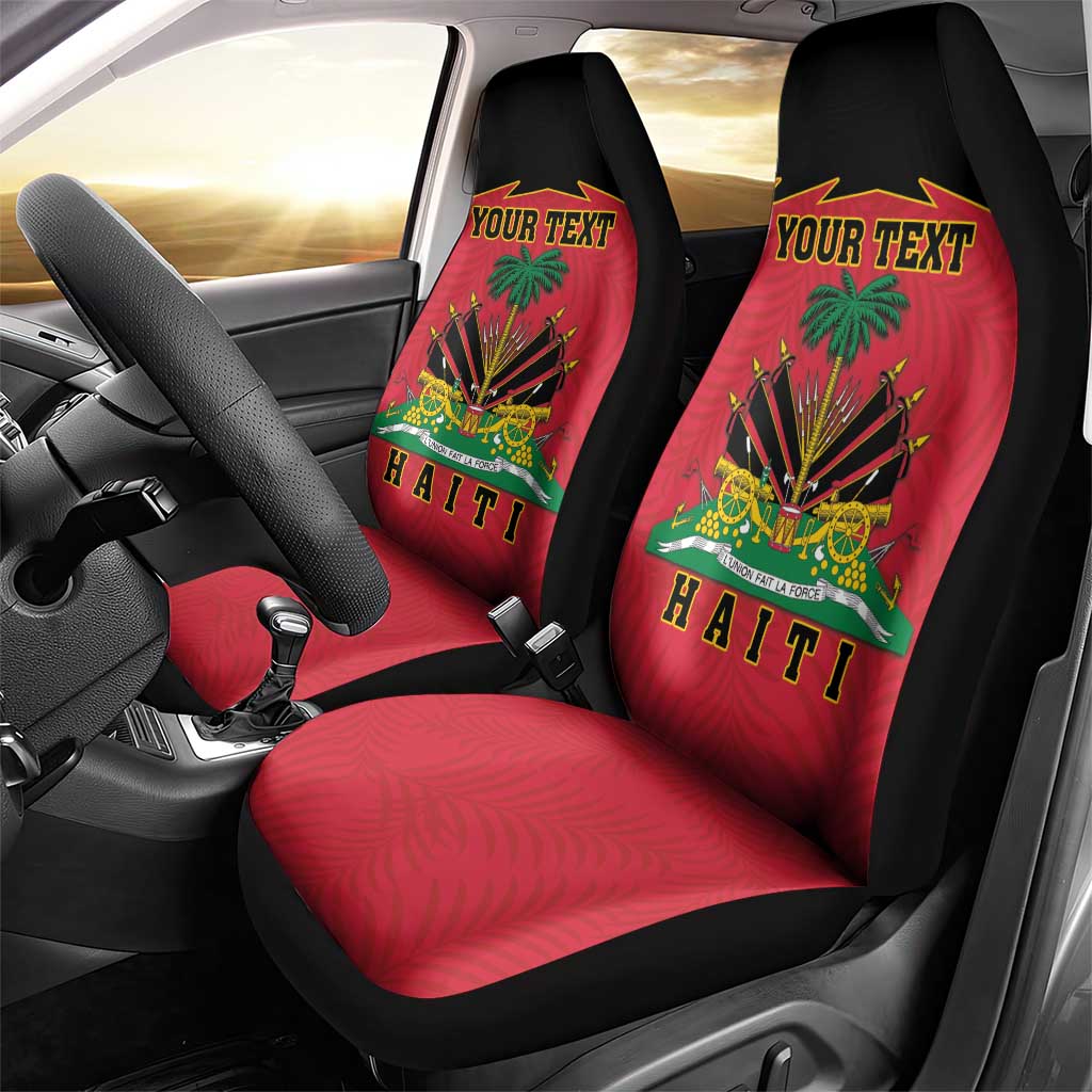 Personalized Haiti 1964 Car Seat Cover Coat Of Arms Flag Style