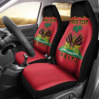 Personalized Haiti 1964 Car Seat Cover Coat Of Arms Flag Style