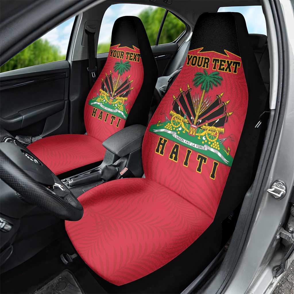Personalized Haiti 1964 Car Seat Cover Coat Of Arms Flag Style