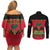 Personalized Haiti 1964 Couples Matching Off Shoulder Short Dress and Long Sleeve Button Shirt Coat Of Arms Flag Style