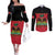 Personalized Haiti 1964 Couples Matching Off The Shoulder Long Sleeve Dress and Long Sleeve Button Shirt Coat Of Arms Flag Style