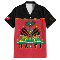 Personalized Haiti 1964 Family Matching Off Shoulder Short Dress and Hawaiian Shirt Coat Of Arms Flag Style