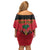 Personalized Haiti 1964 Family Matching Off Shoulder Short Dress and Hawaiian Shirt Coat Of Arms Flag Style