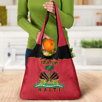 Personalized Haiti 1964 Grocery Bag Coat Of Arms Flag Style