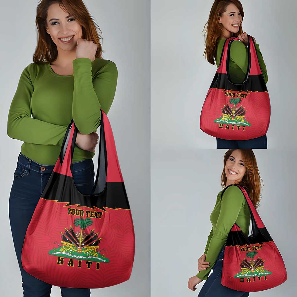 Personalized Haiti 1964 Grocery Bag Coat Of Arms Flag Style