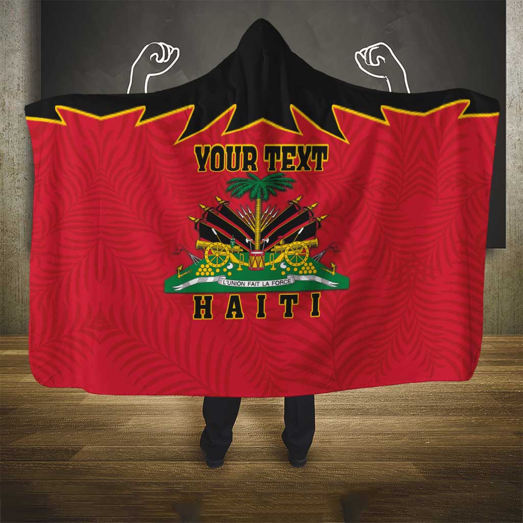 Personalized Haiti 1964 Hooded Blanket Coat Of Arms Flag Style