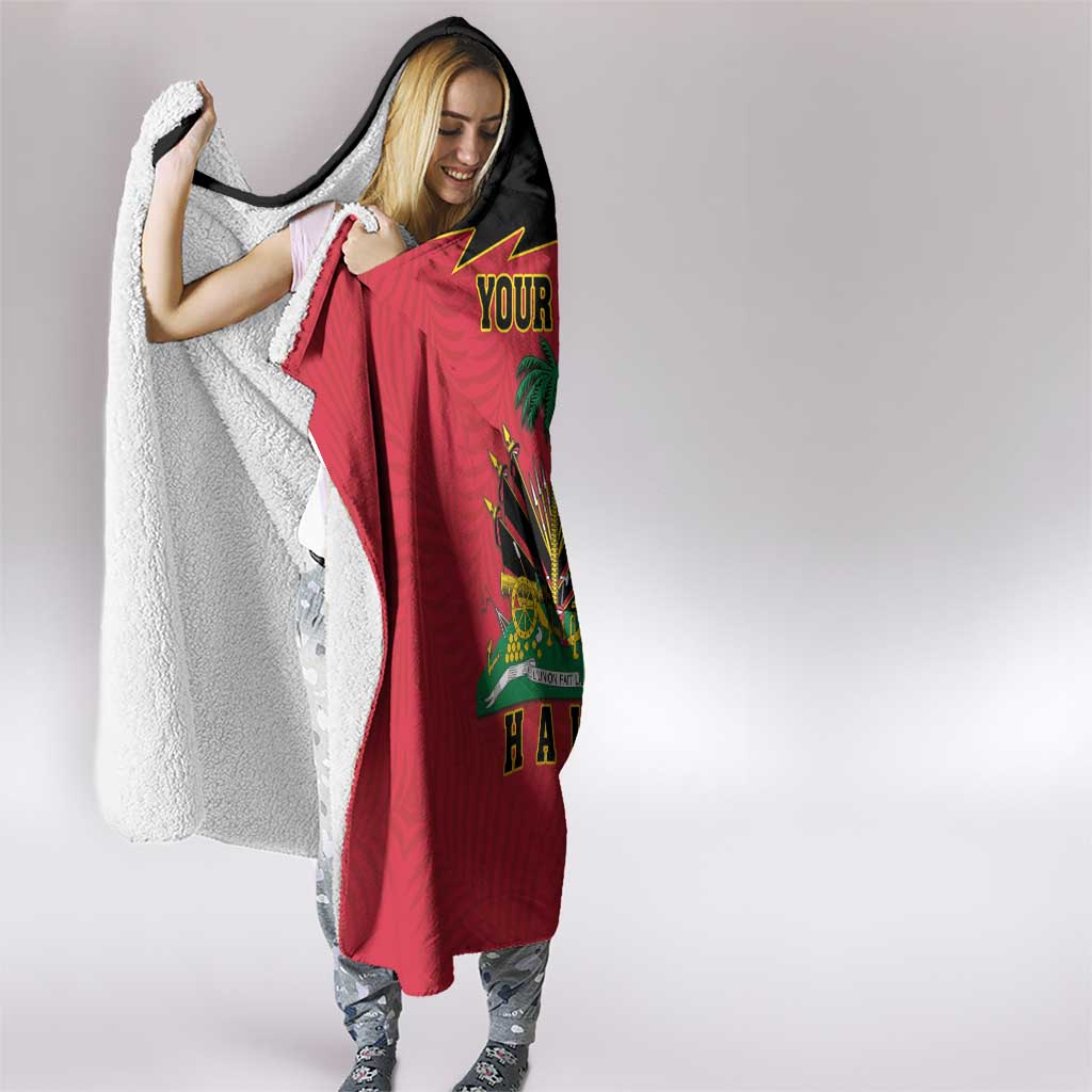 Personalized Haiti 1964 Hooded Blanket Coat Of Arms Flag Style