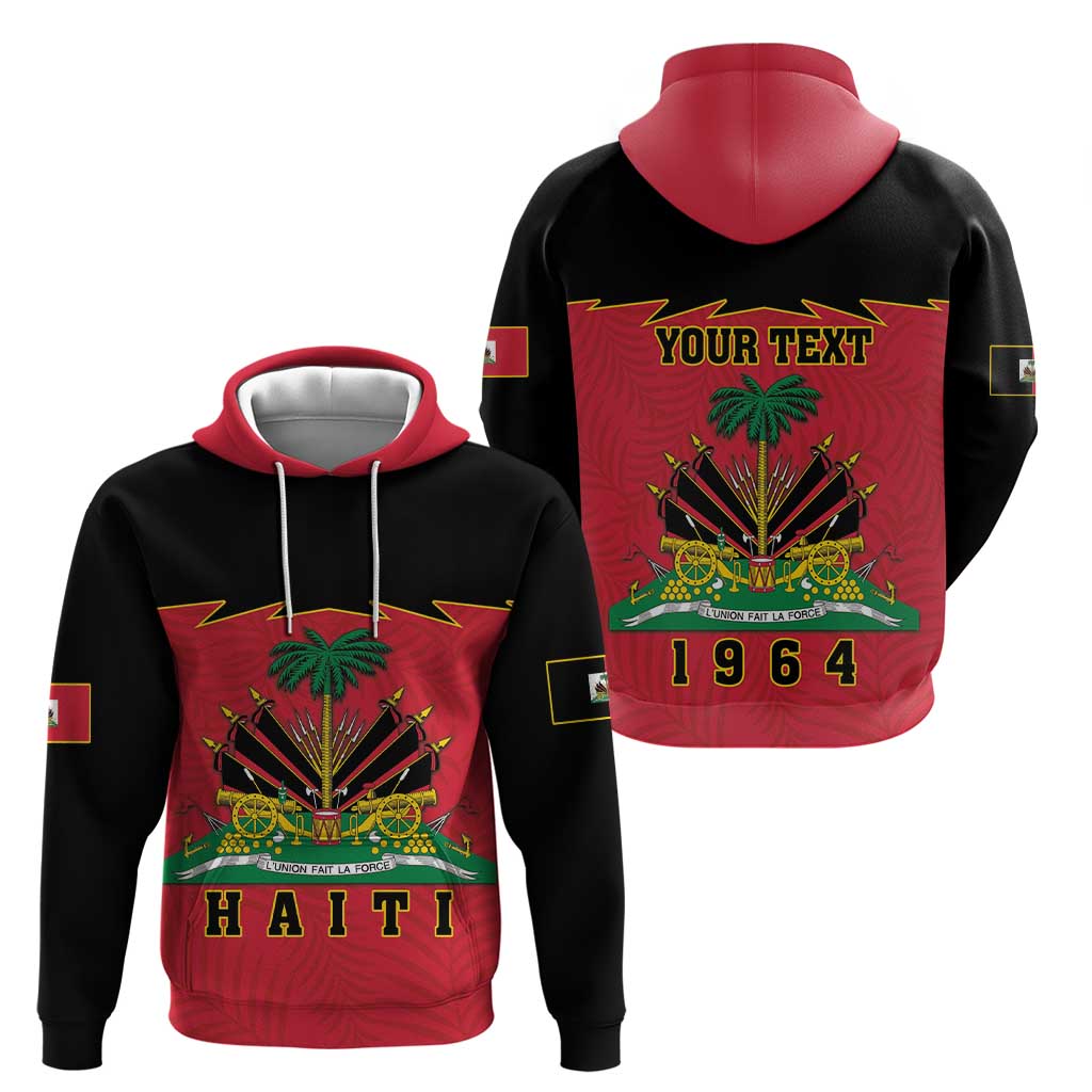 Personalized Haiti 1964 Hoodie Coat Of Arms Flag Style