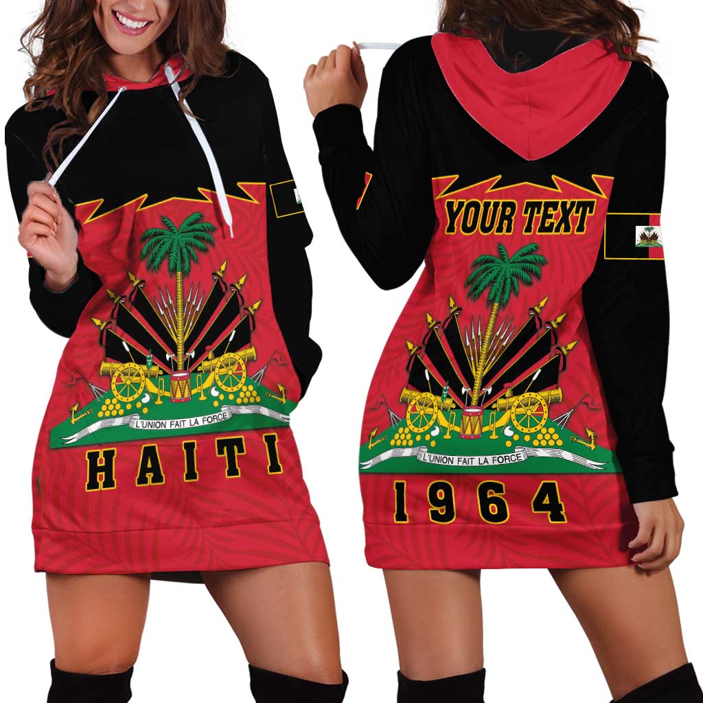 Personalized Haiti 1964 Hoodie Dress Coat Of Arms Flag Style