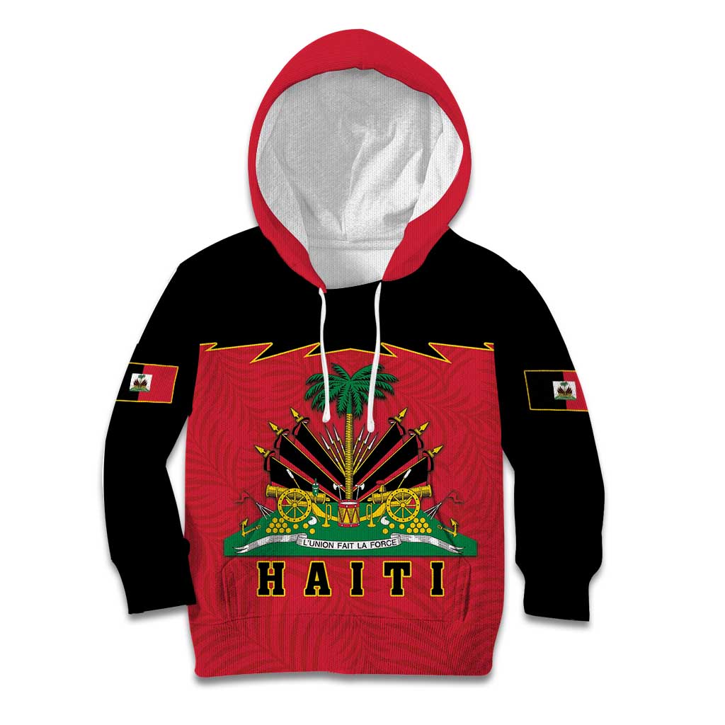 Personalized Haiti 1964 Kid Hoodie Coat Of Arms Flag Style