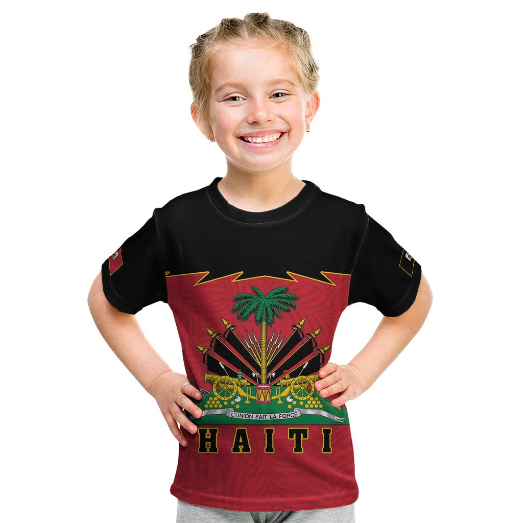 Personalized Haiti 1964 Kid T Shirt Coat Of Arms Flag Style
