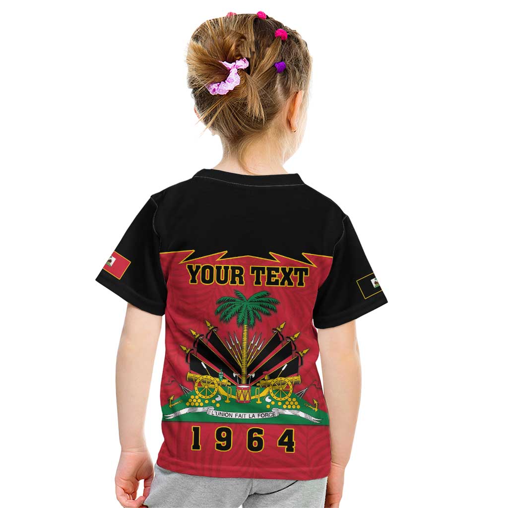 Personalized Haiti 1964 Kid T Shirt Coat Of Arms Flag Style