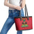 Personalized Haiti 1964 Leather Tote Bag Coat Of Arms Flag Style
