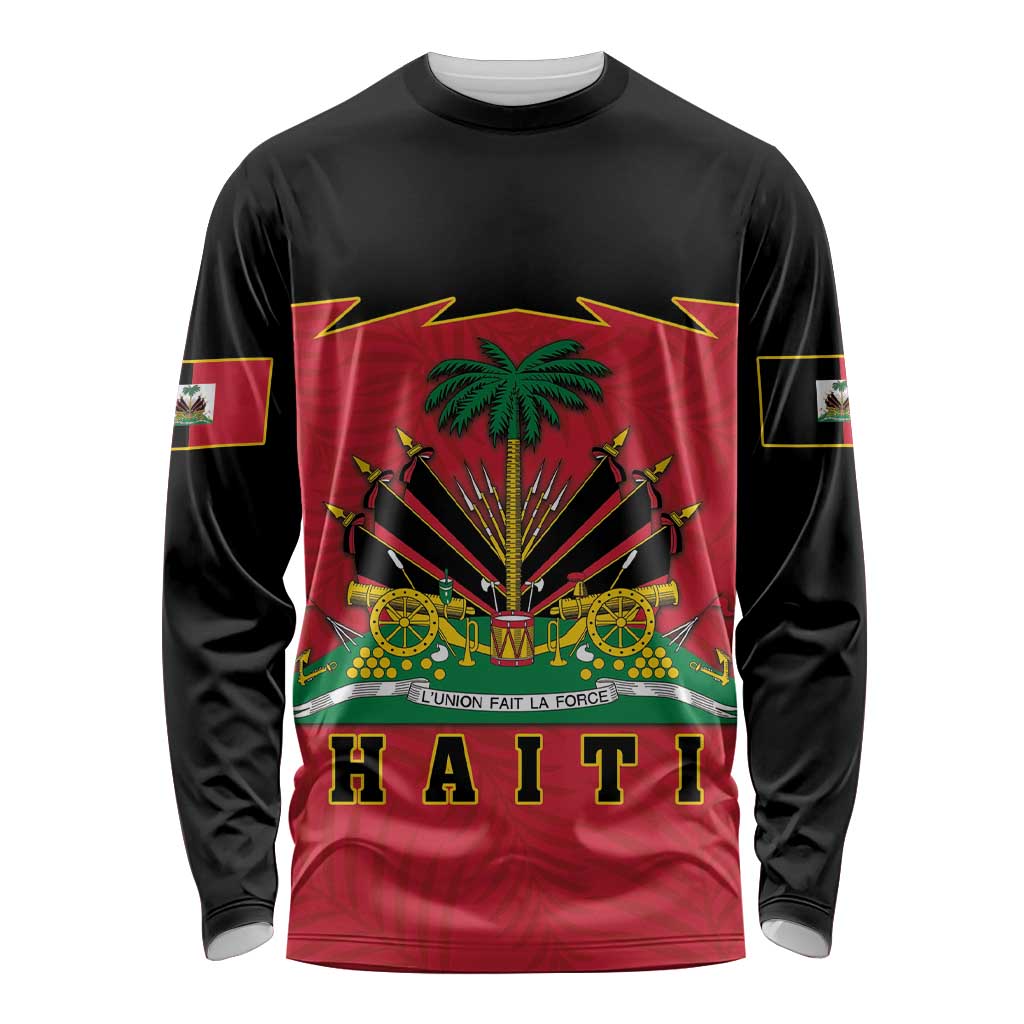 Personalized Haiti 1964 Long Sleeve Shirt Coat Of Arms Flag Style