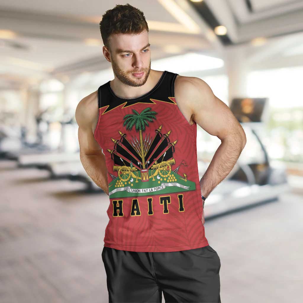 Personalized Haiti 1964 Men Tank Top Coat Of Arms Flag Style