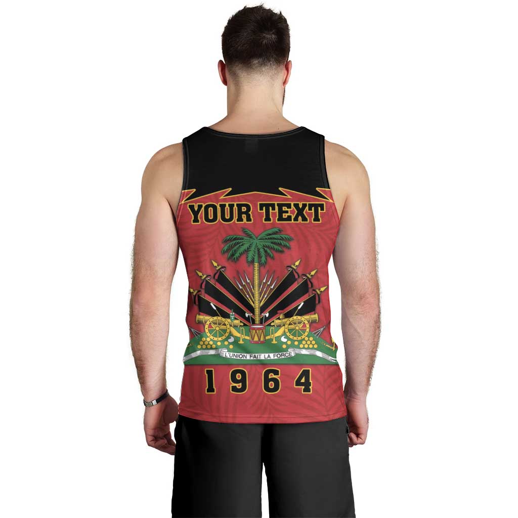 Personalized Haiti 1964 Men Tank Top Coat Of Arms Flag Style