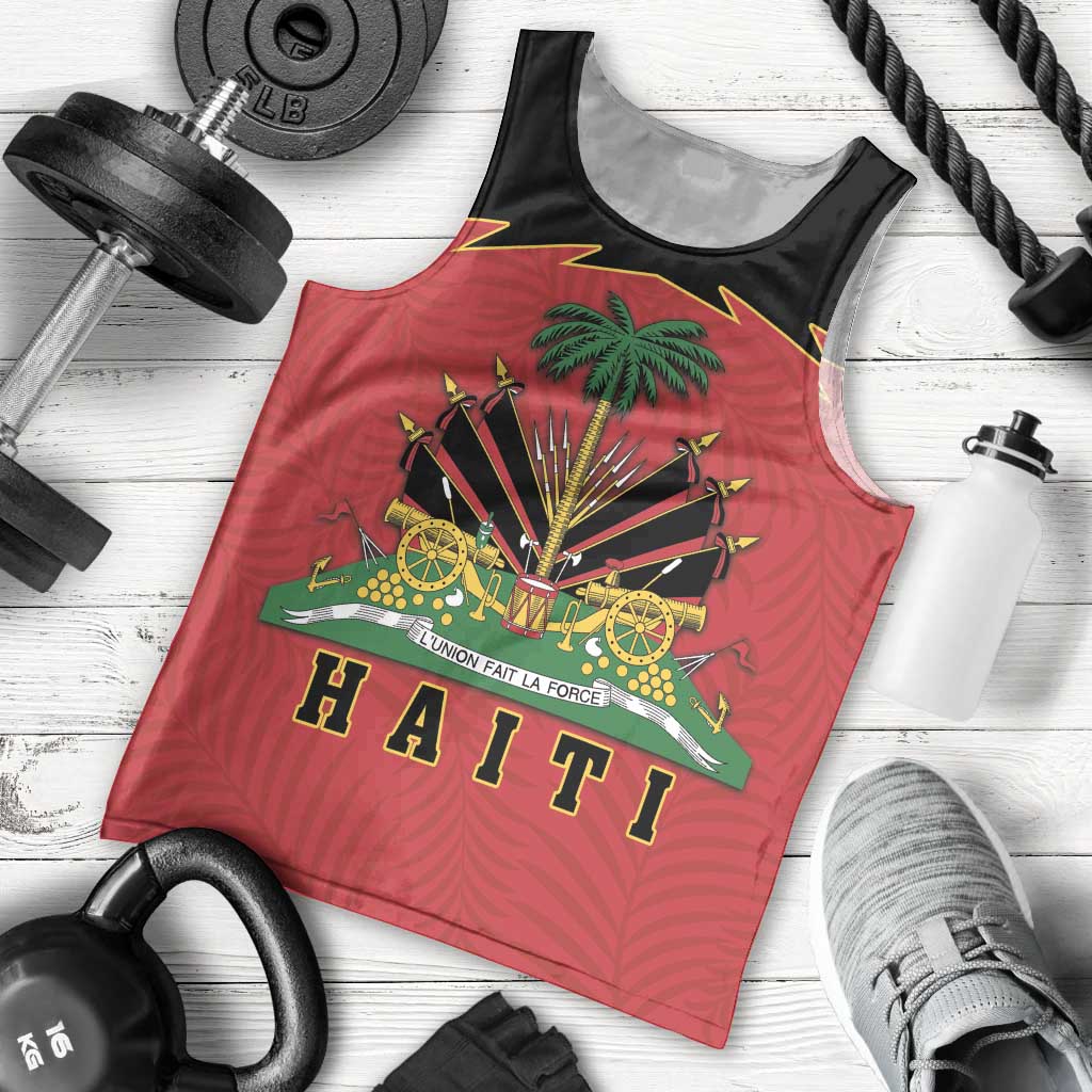 Personalized Haiti 1964 Men Tank Top Coat Of Arms Flag Style