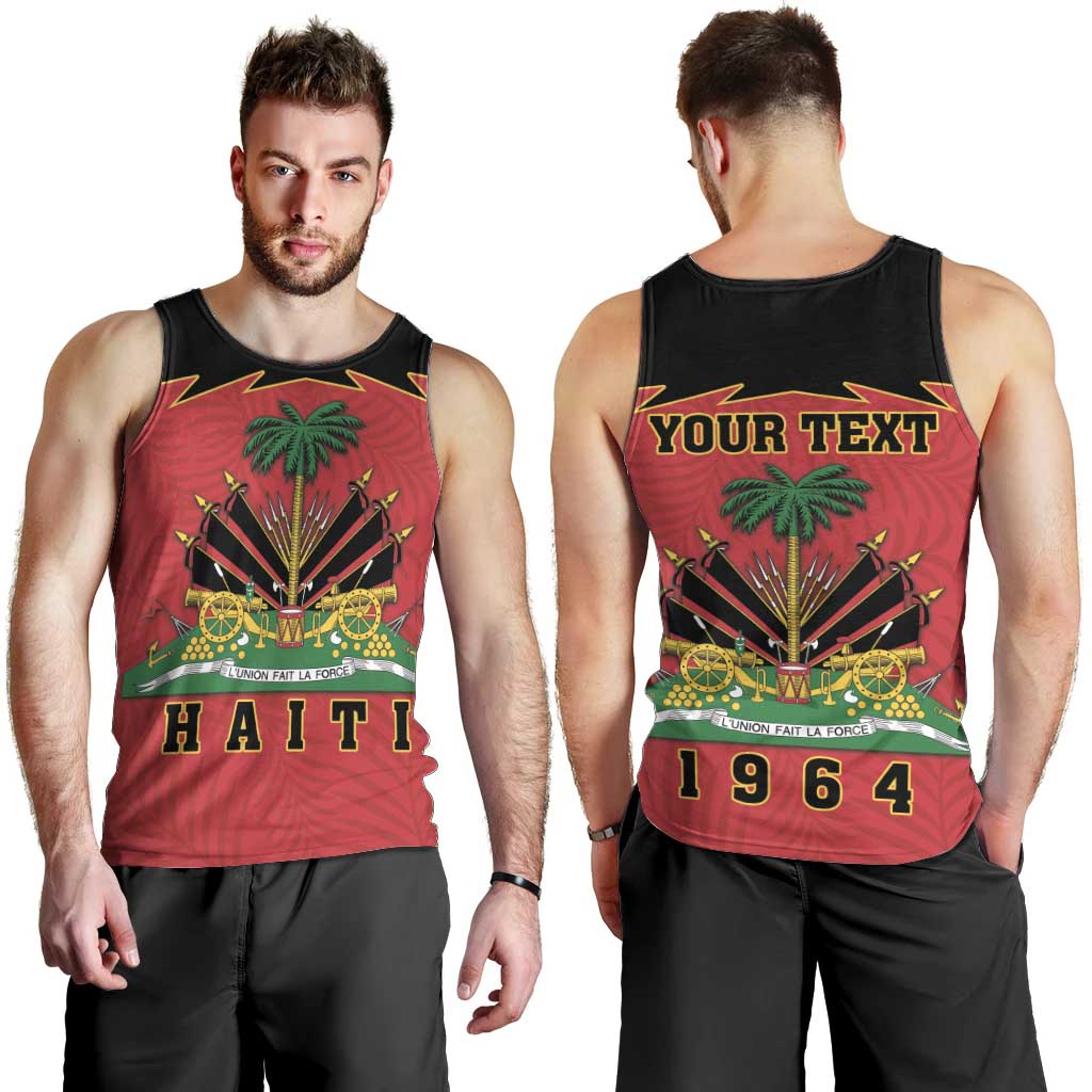 Personalized Haiti 1964 Men Tank Top Coat Of Arms Flag Style