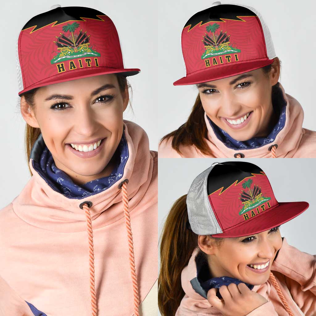 Haiti 1964 Mesh Trucker Cap Coat Of Arms Flag Style - Wonder Print Shop