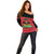 Personalized Haiti 1964 Off Shoulder Sweater Coat Of Arms Flag Style