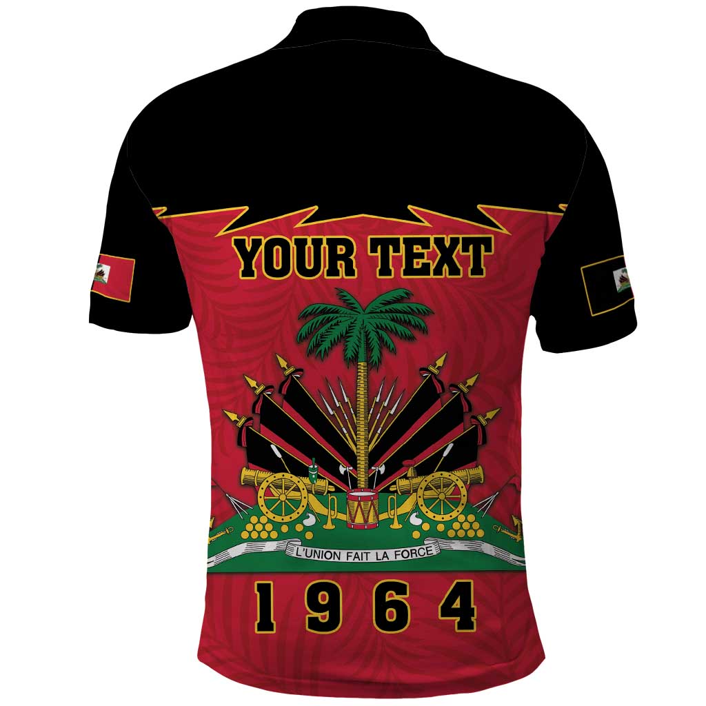 Personalized Haiti 1964 Polo Shirt Coat Of Arms Flag Style