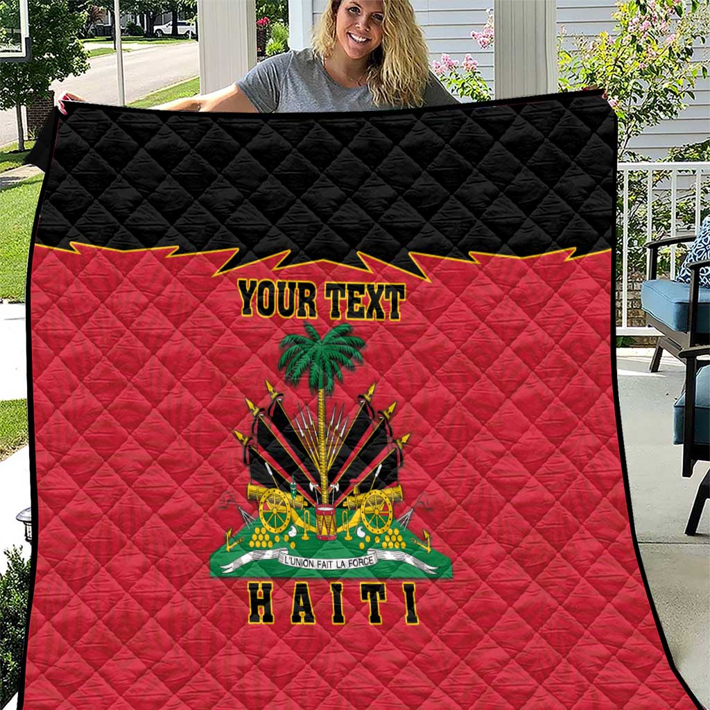 Personalized Haiti 1964 Quilt Coat Of Arms Flag Style