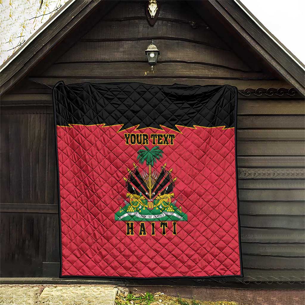 Personalized Haiti 1964 Quilt Coat Of Arms Flag Style