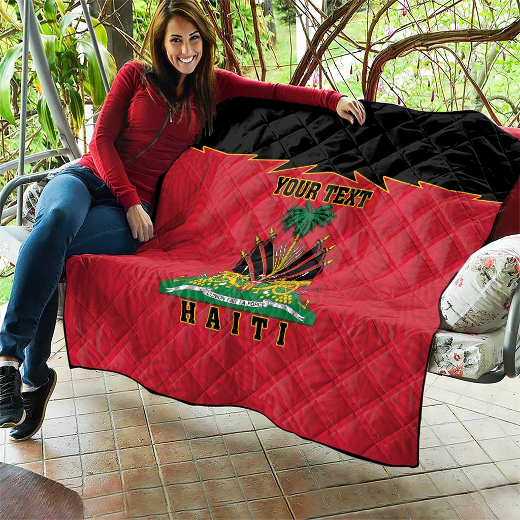 Personalized Haiti 1964 Quilt Coat Of Arms Flag Style