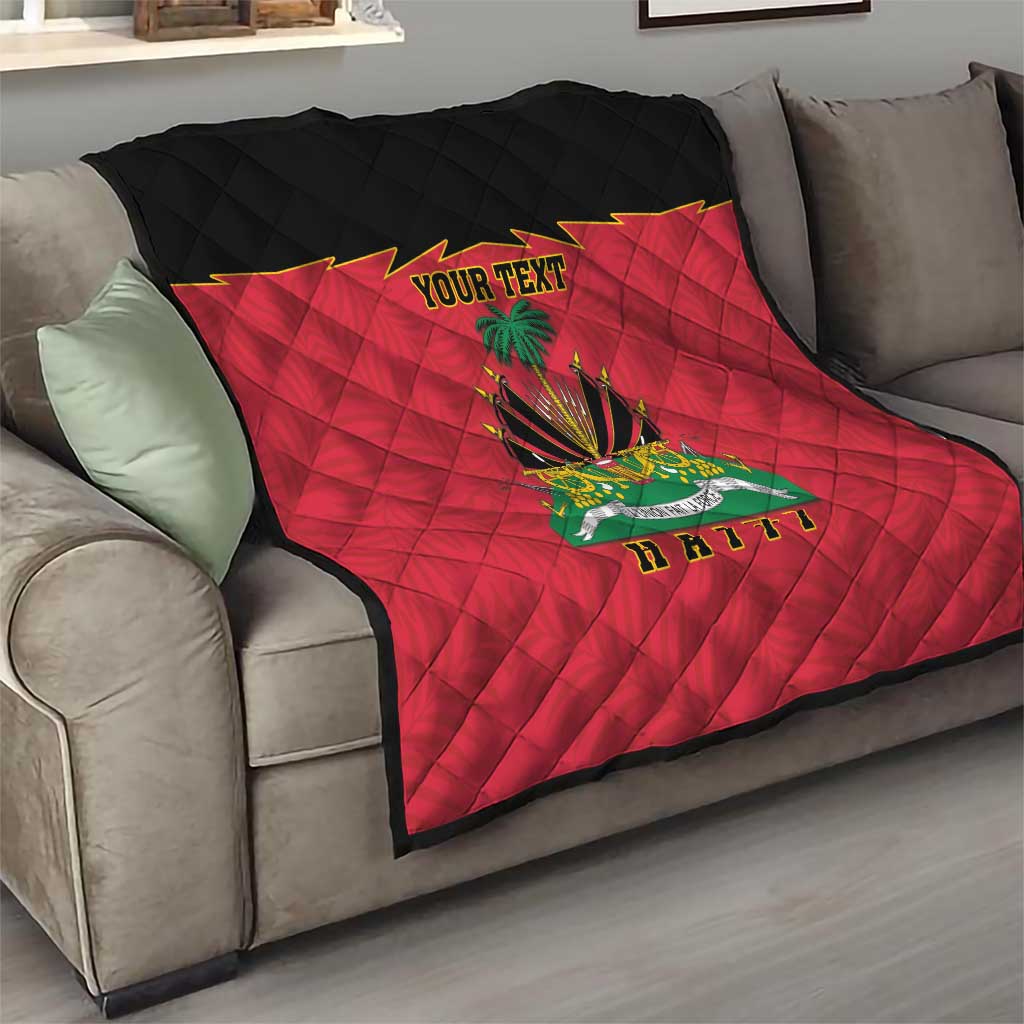 Personalized Haiti 1964 Quilt Coat Of Arms Flag Style