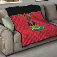 Personalized Haiti 1964 Quilt Coat Of Arms Flag Style