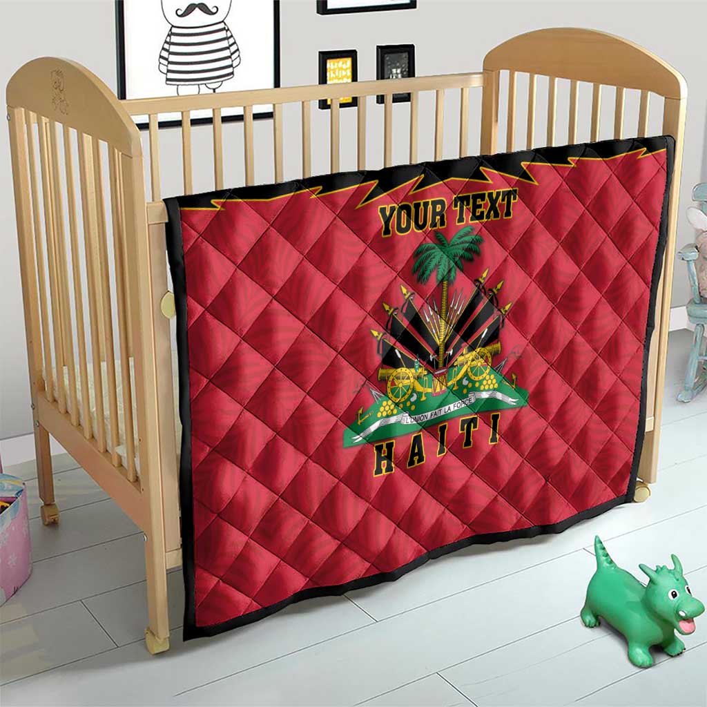 Personalized Haiti 1964 Quilt Coat Of Arms Flag Style