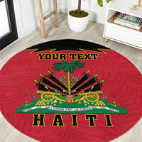 Personalized Haiti 1964 Round Carpet Coat Of Arms Flag Style