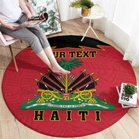 Personalized Haiti 1964 Round Carpet Coat Of Arms Flag Style