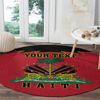 Personalized Haiti 1964 Round Carpet Coat Of Arms Flag Style