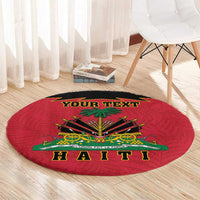 Personalized Haiti 1964 Round Carpet Coat Of Arms Flag Style