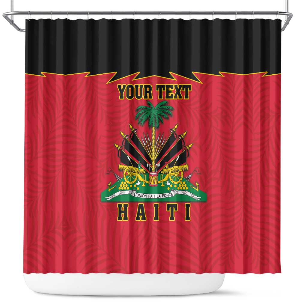 Personalized Haiti 1964 Shower Curtain Coat Of Arms Flag Style