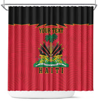 Personalized Haiti 1964 Shower Curtain Coat Of Arms Flag Style