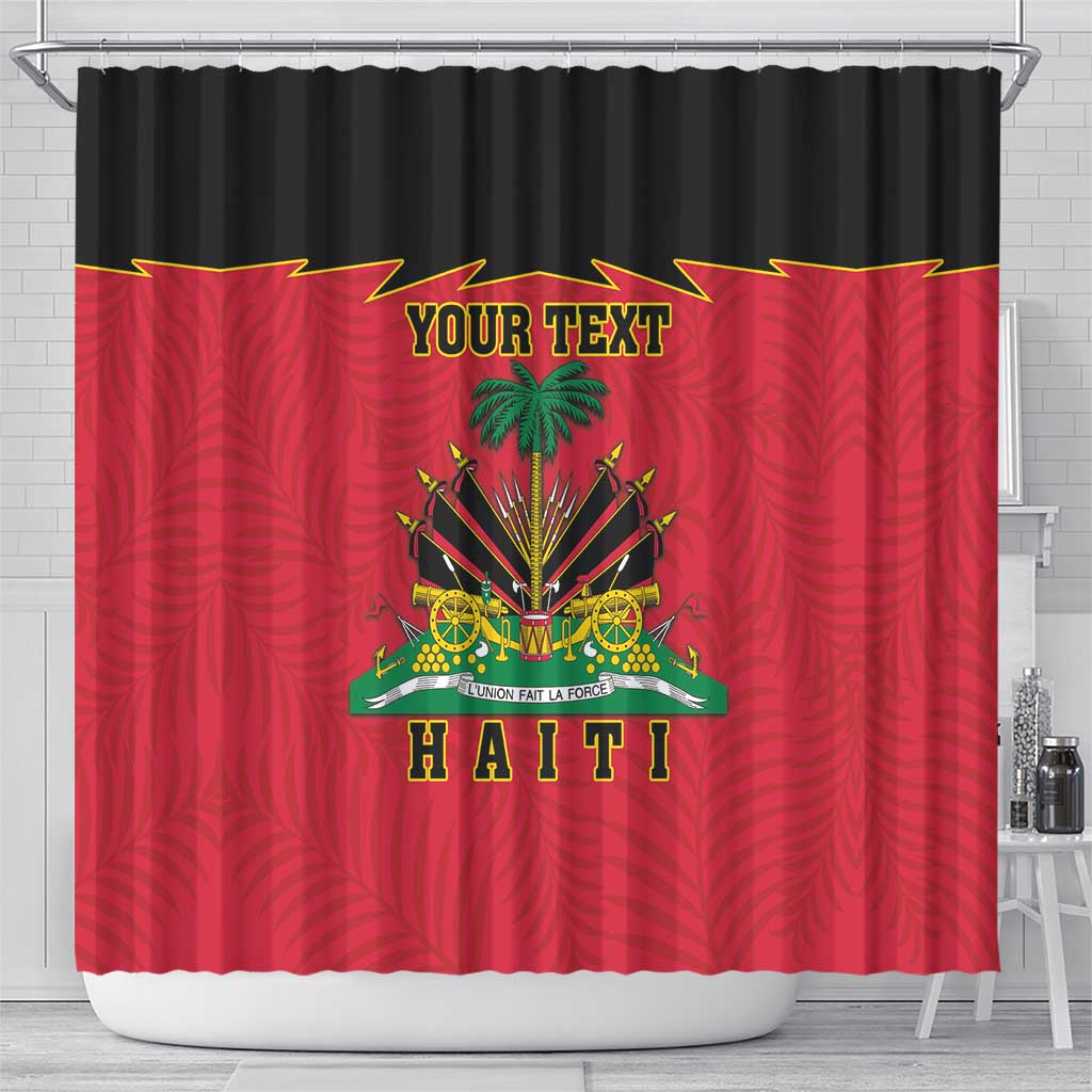Personalized Haiti 1964 Shower Curtain Coat Of Arms Flag Style