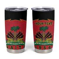 Personalized Haiti 1964 Tumbler Cup Coat Of Arms Flag Style