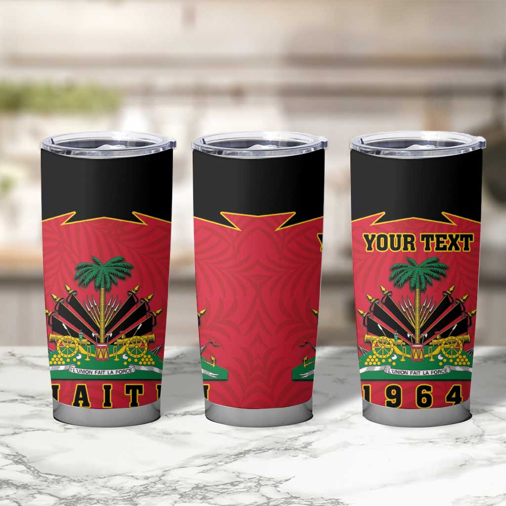 Personalized Haiti 1964 Tumbler Cup Coat Of Arms Flag Style