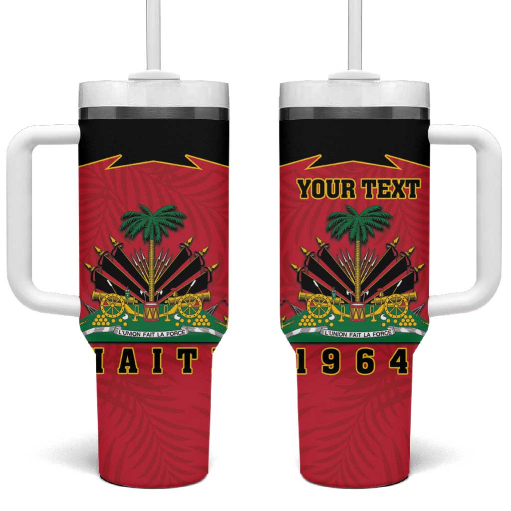 Personalized Haiti 1964 Tumbler With Handle Coat Of Arms Flag Style